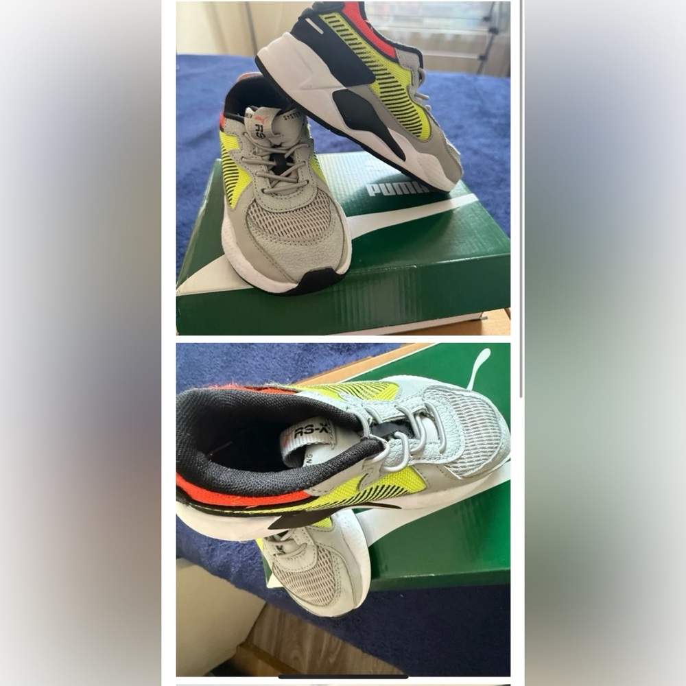 Puma Gray and Neon Sneakers